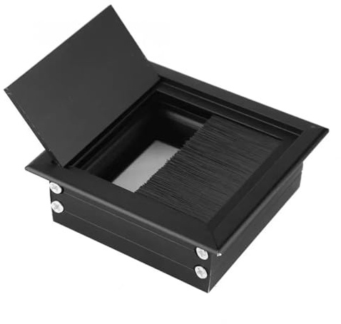 Lot de 6 œillets rectangulaires en alliage d'aluminium avec interrupteur à brosse