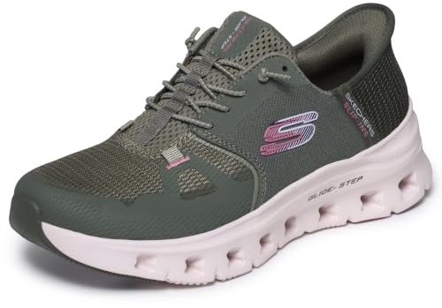 Skechers Glide-Step Pro-Cool Drift Slipper Schwarz | Sneaker, Taupe/Multi, Beige, Elastische Schnürsenkel, zusätzliche Schuhbänder, Damen, Schuhe