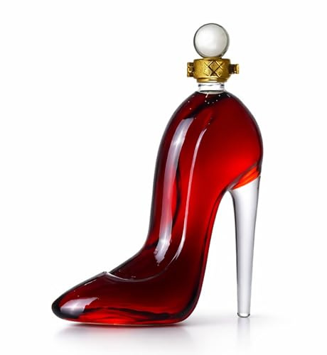 Glaskaraffe High Heel (Damenschuh) – Eleganter Dekanter aus Glas, 375 ml – Geschenk für Frauen & Freundinnen zum Geburtstag, Mädelsabend, Valentinstag und JGA