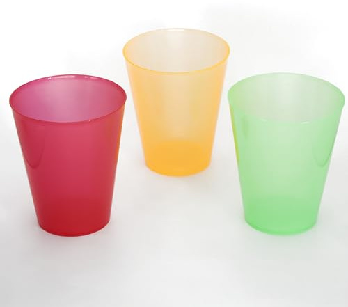 VASOFORO™ Vasos de Fiesta Reutilizables 500 ml – Pack Semáforo Rojo Ámbar Verde – Vasos de Cubata Resistentes para Discoteca, Festivales y Eventos – Plástico Irrompible (75 vasos (25 por color))