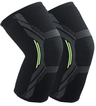 DYHWAC Elastic Knee Pads Nylon Sports Fitness Kneepad Protective Gear Brace Support Running Basketball Volleyball