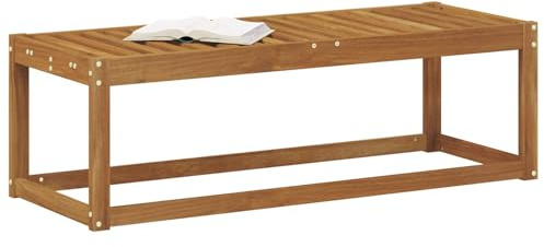 vidaXL Outdoor Hocker Bank Massivholz Akazie Natur 115 x 43 x 37 cm