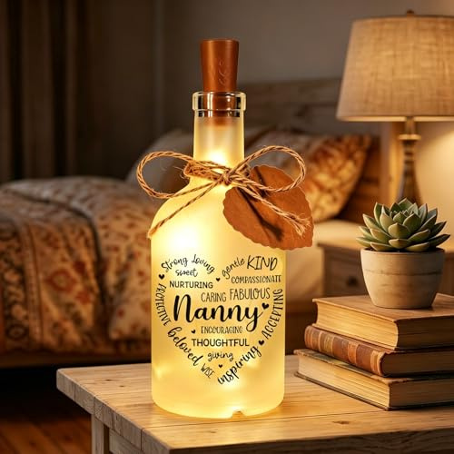 CECOMBINE Gifts for Nanny, Nanny Birthday Gifts for Nan, LED Bottle Decorative Light, Bottle Night Light,Presents for Gran,Birthday Gift on Mothers Day Thanksgiving Christmas for Nan Grandmother