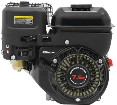 Wiefiche Motor de gasolina de 4 tiempos, 7,5 CV, motor de gasolina de 212 cc, 3600 rpm con depósito de gasolina de 0,8 Gal, motor de un cilindro para kart, carritos de playa, bombas de agua y