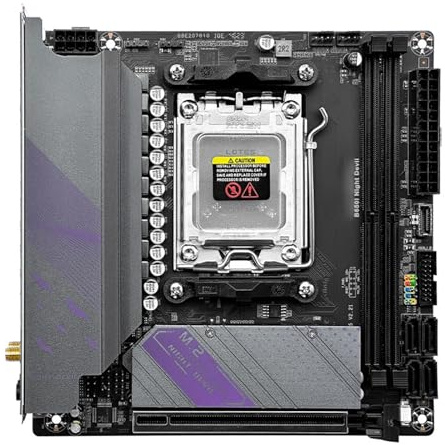 Motherboard Fit For JGINYUE B650I Night Devil WiFi AM5 Scheda Madre for Ryzen 8700F/7500F/7600X/7700/9600X Desktop DDR5 96GB di RAM ARGB WIFI6E BT5.2