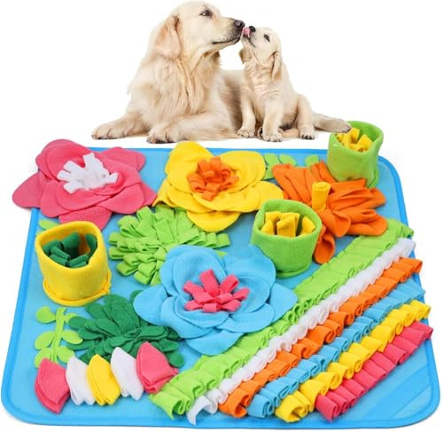 Tapis à renifler pour Chien, 50 * 50CM Tapis de Fouille Alimentation Lente, Tapis Reniflant Formation d’Animaux Lavable en Machine Pliable pour Lapin, Chat, Chien
