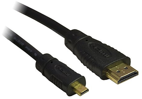 HDMI V1.4 Type A Connector to Type D Micro Cable Lead for Camera / Tablet - 5M