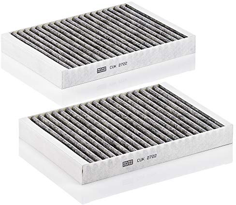 MANN-FILTER CUK 2722-2 Filtro aria cabina - Filtro Antipolline con Carbonio attivato - (set da 2) per Autovetture + veicoli commeriali