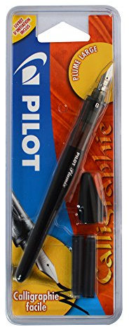 Pilot Plumix Fountain pen. Feather Large + Black Ink Cartridge