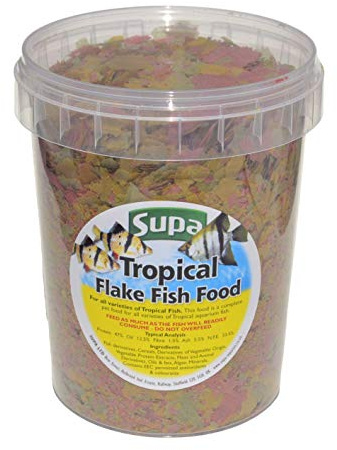 Supa Aquarium Fish Food Tropical Flake 1 Litre for Tropical Fish | Premium Quality Nutritious Complete Balanced Diet