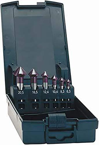 Exact Advancedline Kegelsenker Set 90°, Ø 6,3-25,0mm, HSS, TiAlN-Beschichtung, Rotastop-Schaft