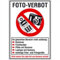 Schild Kombischild: FOTO-VERBOT 29,7 x 21cm PVC 2 mm