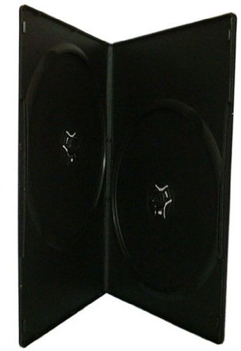 Four Square Media - Custodia DVD Slim Doppia Base Nera, 7 mm, Confezione da 10