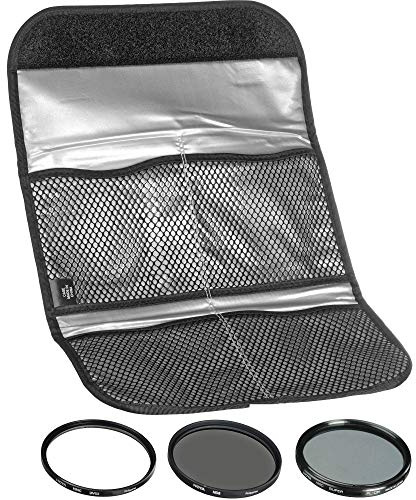 Hoya 58 mm (HMC UV/Zirkular-Polarisator / ND8) 3 Digital-Filter-Set mit Tasche
