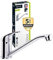 'aquaSu® 77120 7 Einhandmischer Soul für Spüle Niederdruck, Küchenspüle Chrom
