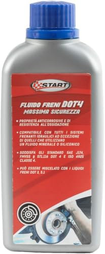 Fluido per Freni DOT 4 250 ML per Manutenzione ed Emergenza Auto, anticorrosivo e Resistente all'ossidazione.