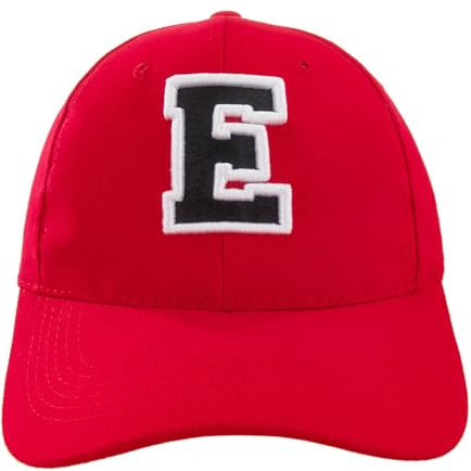 Unisex Jungen MŠdchen MŸtze Baseball Rot Cap Marineblau Hut Kinder Kappe Alphabet A-Z Gestickt in der EU (E)