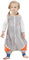 mama stadt Baby Tier Schlafsack mit Füßen, Ärmelloser Unisex Kinderschlafsack Schlafstrampler Flanell 4 Jahreszeiten Schlafanzug für 2-3 Jahre, Graues Monster