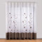 SIMPVALE 2 Stücks Sheer Vorhang Voile Blumen Stickerei Vorhänge mit Ösen Transparent Gardine Wohnzimmer Schlafzimmer Braun 140×245cm (B×H)