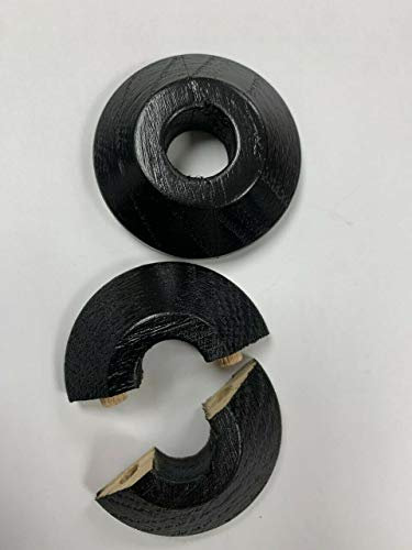 A4 Tech x2 (15mm) OC - Black Wooden Pipe Cover/Rad Ring/Collar/Rose