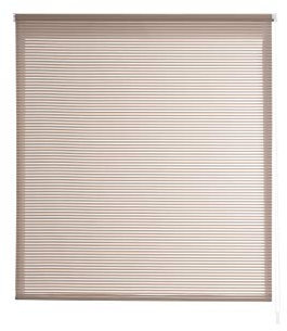Estoralis | Robert | Estor Enrollable Diseño Moderno | Translúcido Rayas | Taupe | 150 x 195 cm (Ancho/Alto) Tamaño Tela 147 x 190 cm | Estores para Ventanas y Puertas
