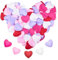 WANDIC Herz-Konfetti-Stoff, 400 Stück, Herz-Schwamm, Blütenblätter, Dekoration, Valentinstag, Hochzeit, Festival, bunt