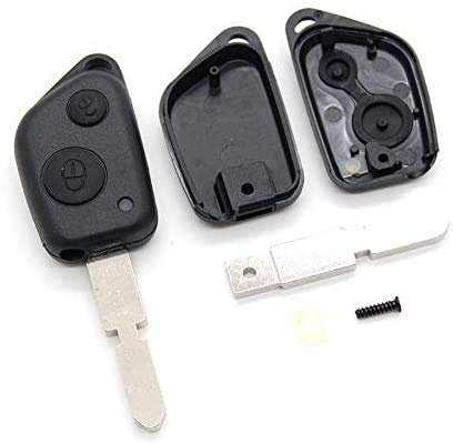 LAKAMODO Coque clé télécommande pour Peugeot 106 206 306 406 + Lame Vierge