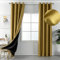Amidoudou Blickdichte Vorhänge ösen 2er Set Für Kinderzimmer Schlafzimmer Wohnzimmer (Gold,230x140cm)