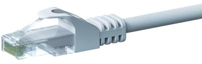Danicom CAT5e Netzwerkkabel - U/UTP - 2 meter - Weiß - 100% Kupfer, POE, Ethernet, LAN, Patchkabel, Datenkabel, RJ45 - für Serverschränke, Switches, Router, Modems!