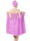 Damen Saunakilt Sauna Kilt Handtuch, Spa Bademantel Set Badetuch mit Haartrockentuch, Verstellbare Weite Saunasarong Saunatuch Mikrofaser Sarong Kilt Violett