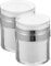 FRCOLOR Lotion Airless Cream Pump Jar, 2pcs Airless Cream Pump Bottle Vacuum Cream Jars Refillable Lotion Jars for Travel Home Use