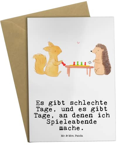 Mr. & Mrs. Panda Grußkarte Eichhörnchen Gesellschaftsspiele - Geschenk, Spielen, einladungskarten, weihnachtskarten, valentinstagskarte, glückwunschkarten, Spieleabend, hochzeitskarten, osterkarten