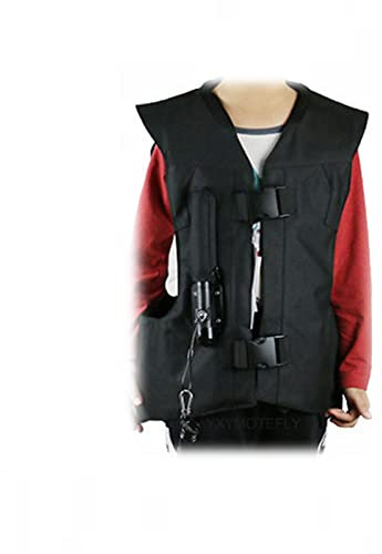 YXYMOTEFLY Reitsport-Airbagweste for Kinder Motorrad Airbag Weste Wiederverwendbar Mit Rückenprotektor Fahrradjacke Fahrradausrüstung for Alle Jahreszeiten (Color : Black, Size : M)