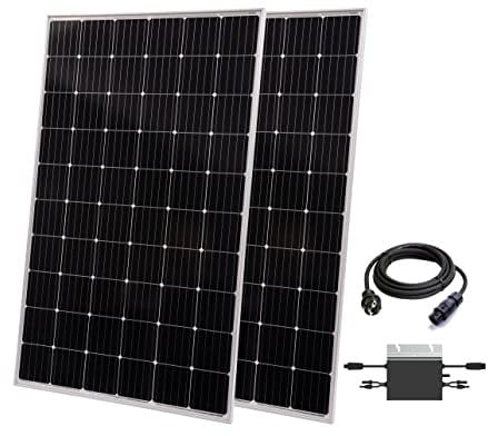 Technaxx Solar Balkonkraftwerk 600W TX-220 mit 2x325W Monocrystalline Solar Panel, 600W Wechselrichter und 5m Anschlusskabel – MPP Tracking, VDE konform, Ideal zur Abdeckung der Grundlast zu Hause