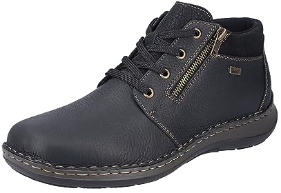Rieker 03043-00 Herren Schnürschuh Leder/Synthetik schwarz schwarz