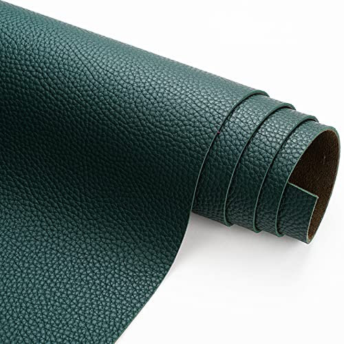 SAVAAL Leder PU-Leder Gewebe 1,9 Mm Dick Kunstleder Material Vinyl Polsterung Lederstoff Für Polsterarbeiten DIY Nähen Sofa Handtasche Dekorationen(Size:1.38x0.5m/54x19.6in,Color:Grün)