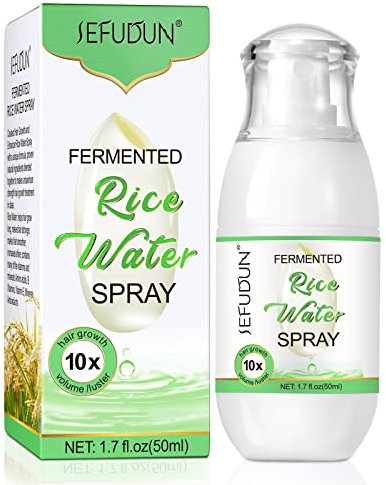 Rice Water Spray Haarwachstums-und Nachwuchsbehandlung für dünner werdendes Haar und Haarausfall Haarkonditionierung und Feuchtigkeitsspende für geschädigtes,trockenes,lockiges oder krauses Haar,50 ml