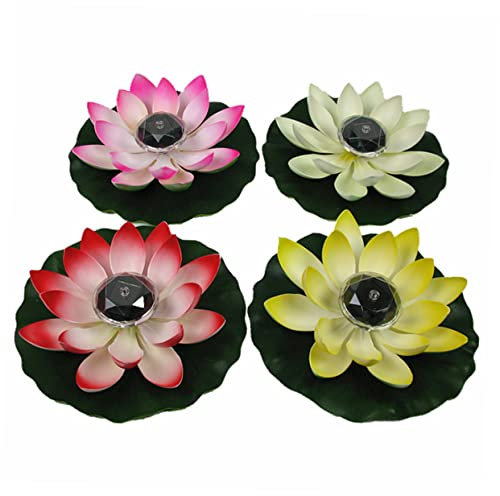 UKCOCO Lampes Led Lotus À Énergie Solaire Élégantes Pour Piscine Et Jardin Lumières Décoratives Extérieures Couleurs Mélangées Couleur Aléatoire