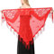JK Home Dreieckstuch mit Blumen-Spitze und Quasten, ausgehöhlt, weicher Netzstoff, Fransen-Schal, 184 cm für Hochzeit, Abend, Party, Frauen, Schals, Bikini-Cover Up, rot, One size