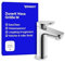Duravit Wave Waschtischarmatur, Größe M (Auslauf Höhe 111 mm), Wasserhahn Bad, Armatur Waschbecken, Chrom