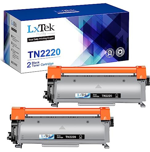 LxTek Purify TN2220 TN-2220 Toner Kompatibel für Toner Brother MFC7360n TN 2220 TN2010 für Brother DCP-7055 DCP-7055W HL-2130 HL-2135W HL-2240 HL-2250DN FAX-2840 FAX-2845 MFC-7460DN (2 Schwarz)