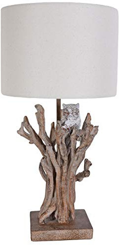 Tischlampe Baumzweig Leuchte Holz Optik Tischleuchte (ohne Leuchtmittel) Alpenstil Nachttischlampe 50 cm cw201 Palazzo Exklusiv