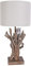 Tischlampe Baumzweig Leuchte Holz Optik Tischleuchte (ohne Leuchtmittel) Alpenstil Nachttischlampe 50 cm cw201 Palazzo Exklusiv