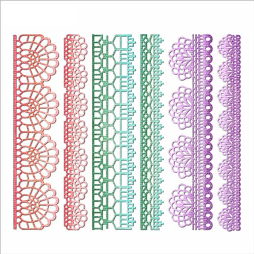 XMZZMX Metall-Stanzformen mit durchbrochener Blumenspitze, für Kartenherstellung, Papierprägestanz-Set, Vorlagen, Aufbewahrungstaschen, Zubehör, Fotorahmen, Album, DIY, Scrapbooking, Schablonen-Sets