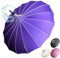 Kicura - Hochzeit-Regenschirm – Wasserdicht, 90 cm Durchmesser, Naturseide, Aluminiumgestell und 16 fieberglasverstärkte Rippen – Eleganter Sonnenschutzschirm (UPF 50+) in Lila