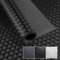 PVC Bodenbelag Meterware 1,5mm Antirutschmatte Bodenmatte geruchslos Noppenmatte Riffelblechmatte Tränenblech Karo Dionis rutschfest Noppen Schwarz 100x100cm