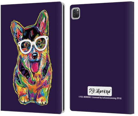 Head Case Designs Licenza Ufficiale P.D. Moreno Pembroke Welsh Cani Custodia Portafoglio in Pelle Compatibile con Apple iPad PRO 13 M4 2024