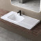 doporro Waschbecken Einbauwaschbecken aus Mineralguss Weiß Waschtisch BTH: 100x50x16.5cm Waschplatz Colossum3601
