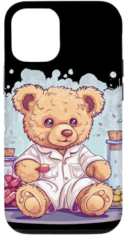 iPhone 13 Chic Teddy Bear Working Hard in the Lab Case