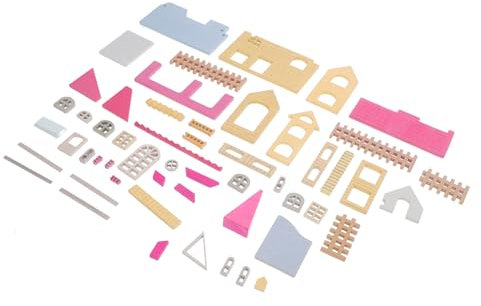 FOYTOKI DIY Mini Haus Ornament Holz Bausatz Für Puppenhaus Micro Landschaft Dekoration Im Europäischen Stil Für Kreative Bastelprojekte Und Wohnraumgestaltung